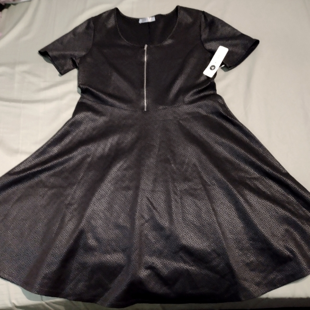 Ladies comfort fit half front zip dress